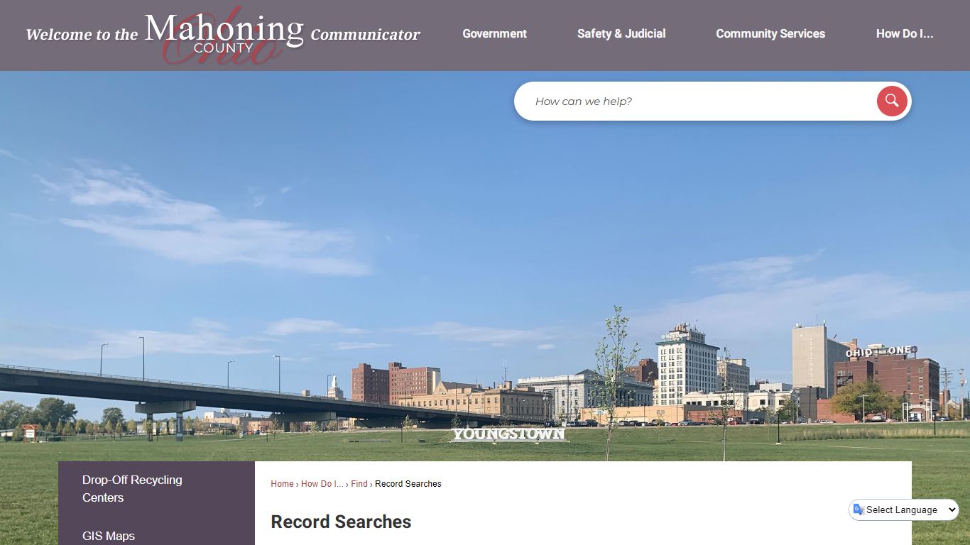 Record Searches | Mahoning County, OH